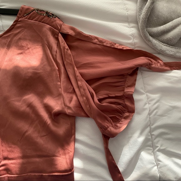 Pink Embroidered High Low Gown - Picture 4 of 4